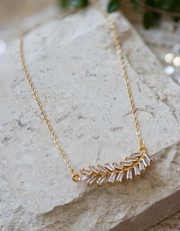 Crystal Leaf Necklace