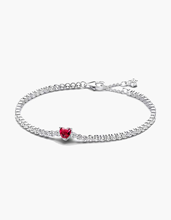 Crystal Red Heart Bracelet