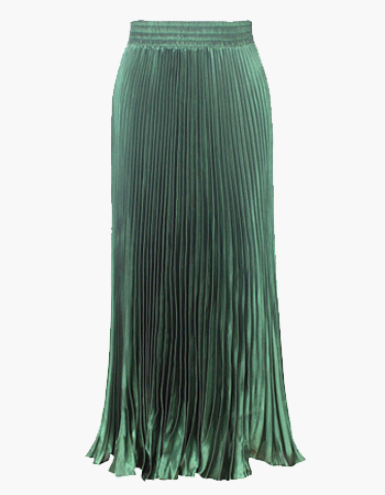 Emerald Pleated Skirt