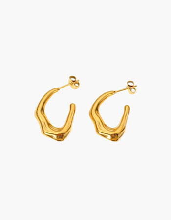 Misshapen Hoop Earrings