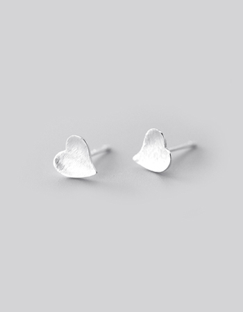 Curved Heart Earrings