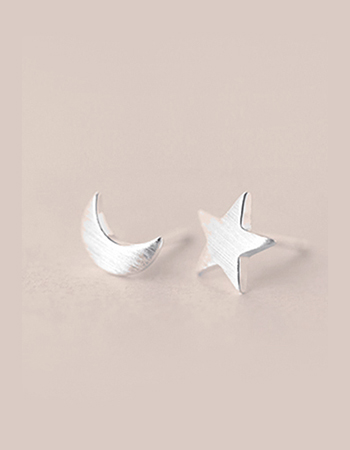 Moon and Star Earrings
