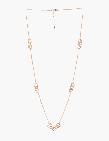 Long Linked Circles Necklace