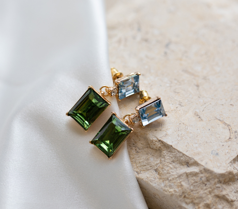 Dual Gem Earrings