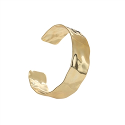 Polished Gold Open Cuff Bangle