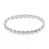 Multi Heart Bangle in Silver