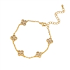 Cubic Zirconia Clover Bracelet