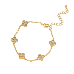 Cubic Zirconia Clover Bracelet