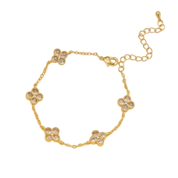 Cubic Zirconia Clover Bracelet
