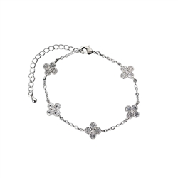 Cubic Zirconia Clover Bracelet