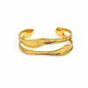 Twisted Wave Bangle in Gold