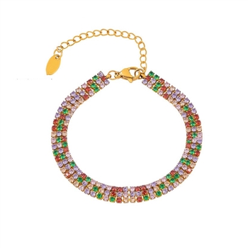 Triple Row Crystal Bracelet
