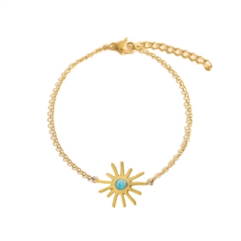 Sunburst Bracelet in Turquoise natural stone