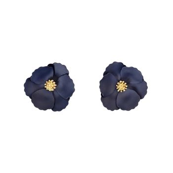 Scalloped Edge Flower Earrings