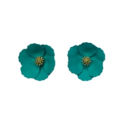 Scalloped Edge Flower Earrings
