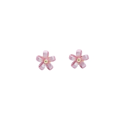 Mini Flower Earrings in Light Pink