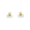 3 Petal Flower Earrings in Ivory