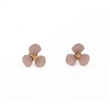 3 Petal Flower Earrings in Mauve