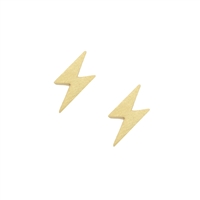 Gold Lightning Bolt Earrings