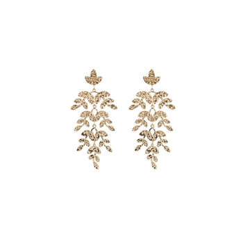 Gold Textured Branches Earrings