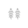 Silver Textured Branches Earrings