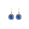 Blue Faceted Natural Stone Earrings