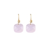 Pink Faceted Natural Stone Earrings