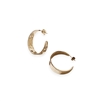 Large C Hoop Hammered Earring in Gold