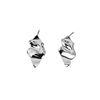 Molten Drop Stud in Silver