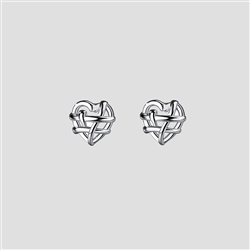 Caged Heart Stud Earrings
