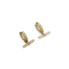 T-bar Pendant Chunky Huggie in Gold