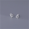 crossover heart design earring