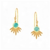 Splay Earrings in 18kt Gold Plate & Amazonite