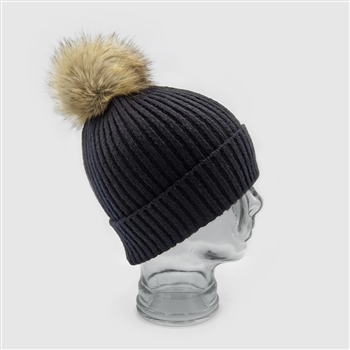 Cashmere Blend Hat in Black