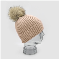 Cashmere Blend Hat in Nude Pink