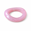 Chunky misshape resin bangle in pink