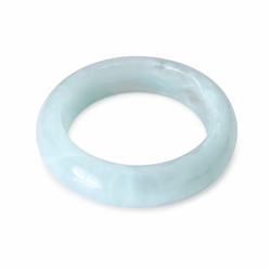 blue and clear marbled chunky resin bangle