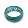 blue marbled chunky resin bangle