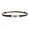 Adjustable Belt with Interlocked Buckle in Black