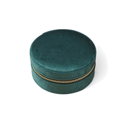 Velvet Jewellery Case in Green