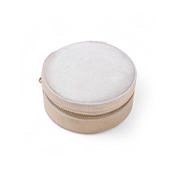 Velvet Jewellery Case in Ivory