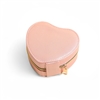 Shiny Heart Shaped Travel Case in Pale Pink