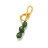 Cocktail Olives Bag Charm In Gold & Green