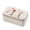 Flower Embroidered Jewellery Case in Multi