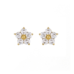 Flower Stud Earring in Clear