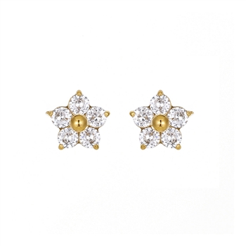 Flower Stud Earring in Clear