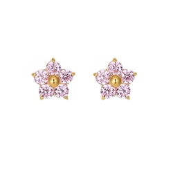Flower Stud Earring in Pink