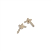 Cubic Zirconia Crossed Knot Earring in 18K Gold Plate