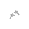 Cubic Zirconia Crossed Knot Earring in Silver