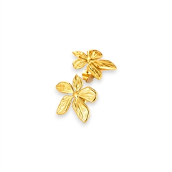 Five Petal Flower Earring in 18K Gold Plate